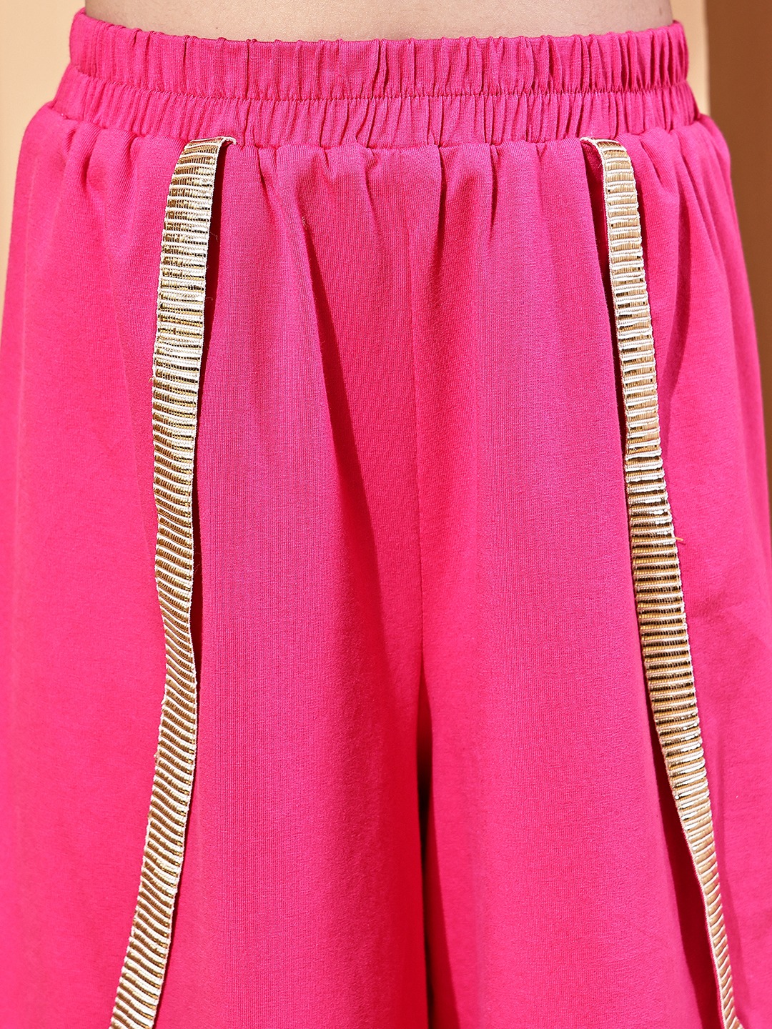 Girls’ Ruffle Crop Top & Tulip Pants Co-ord Festive Set | Stylish Indo-Western Outfit for Girls - Image 7