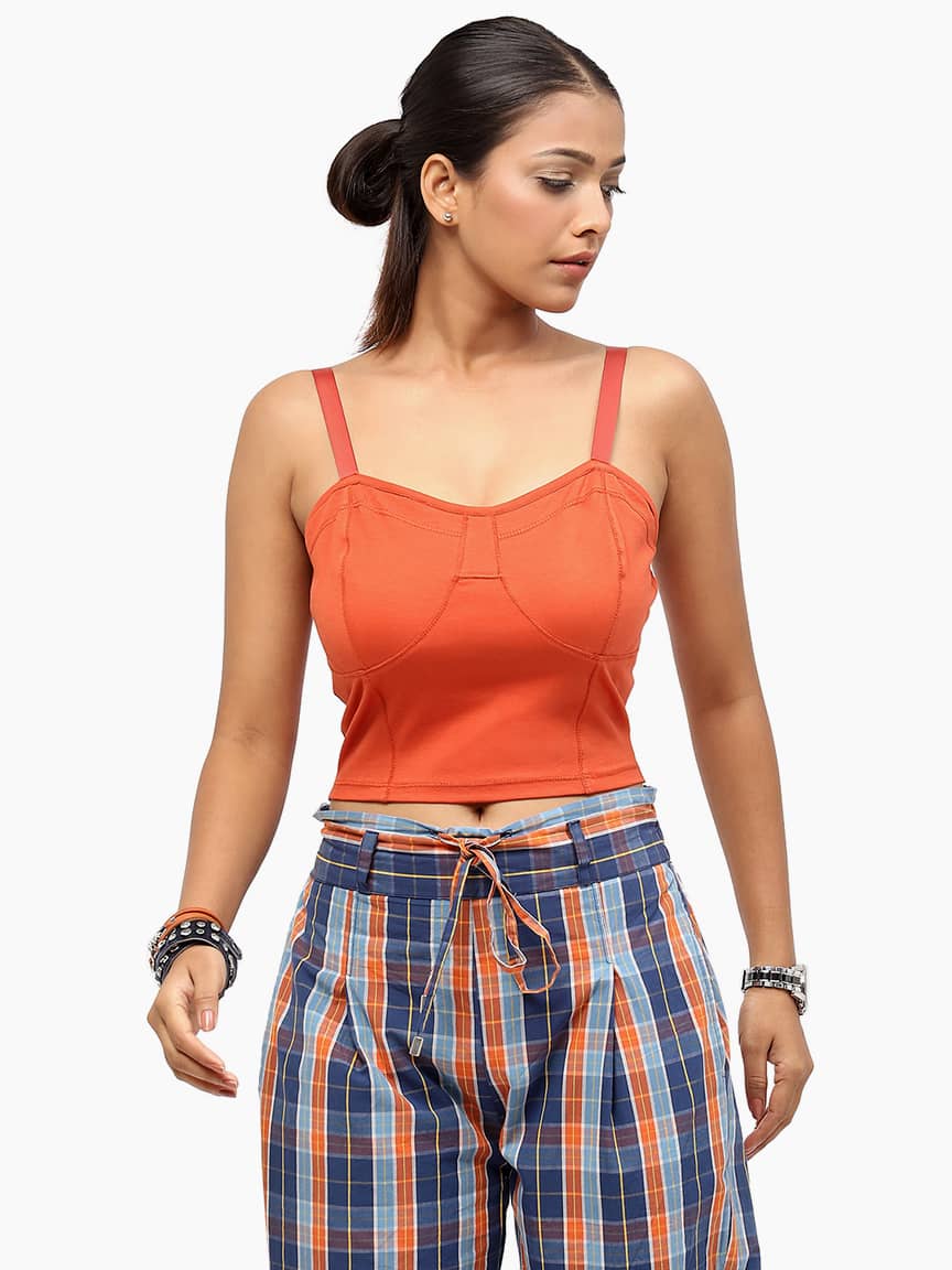 Alternative view of BaawRi Women's Rust Solid Color Viscose Top