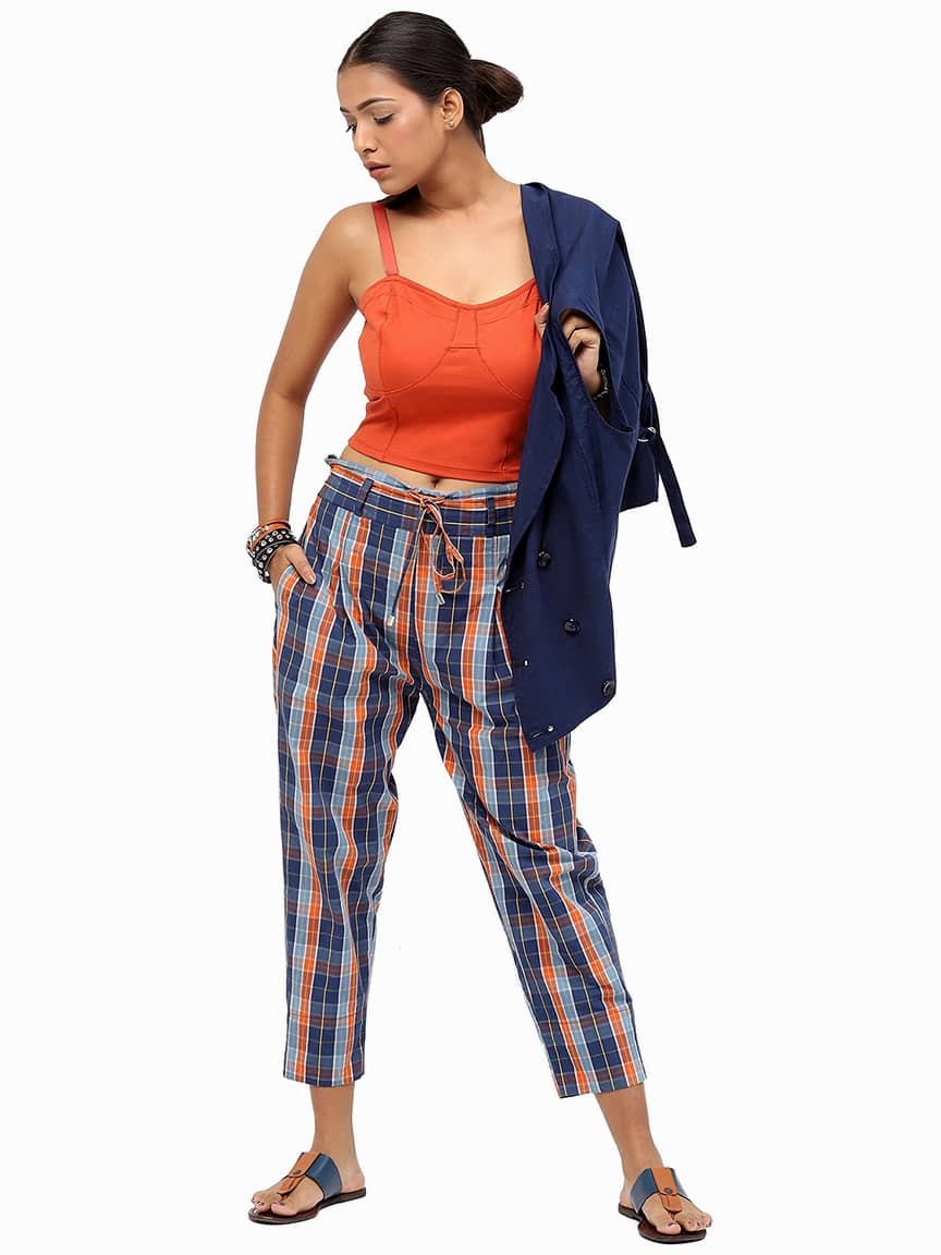 BaawRi Women's Rust Solid Color Viscose Top