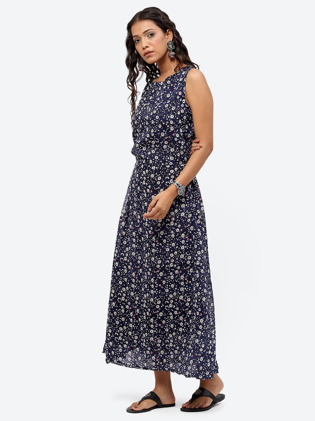 Alternative view of BaawRi Women's Blue Floral Printed Dress