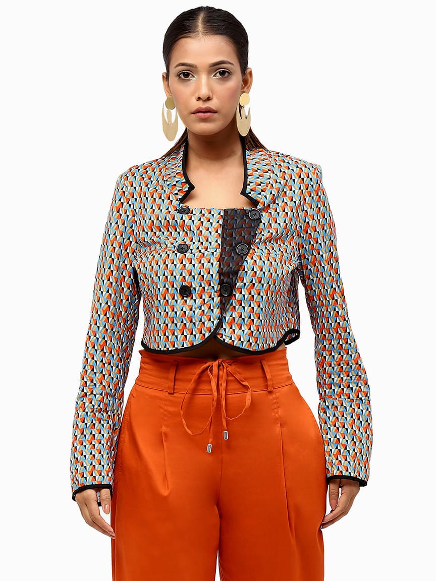 Alternative view of BaawRi Women's Multicolor Printed Cotton Jacket