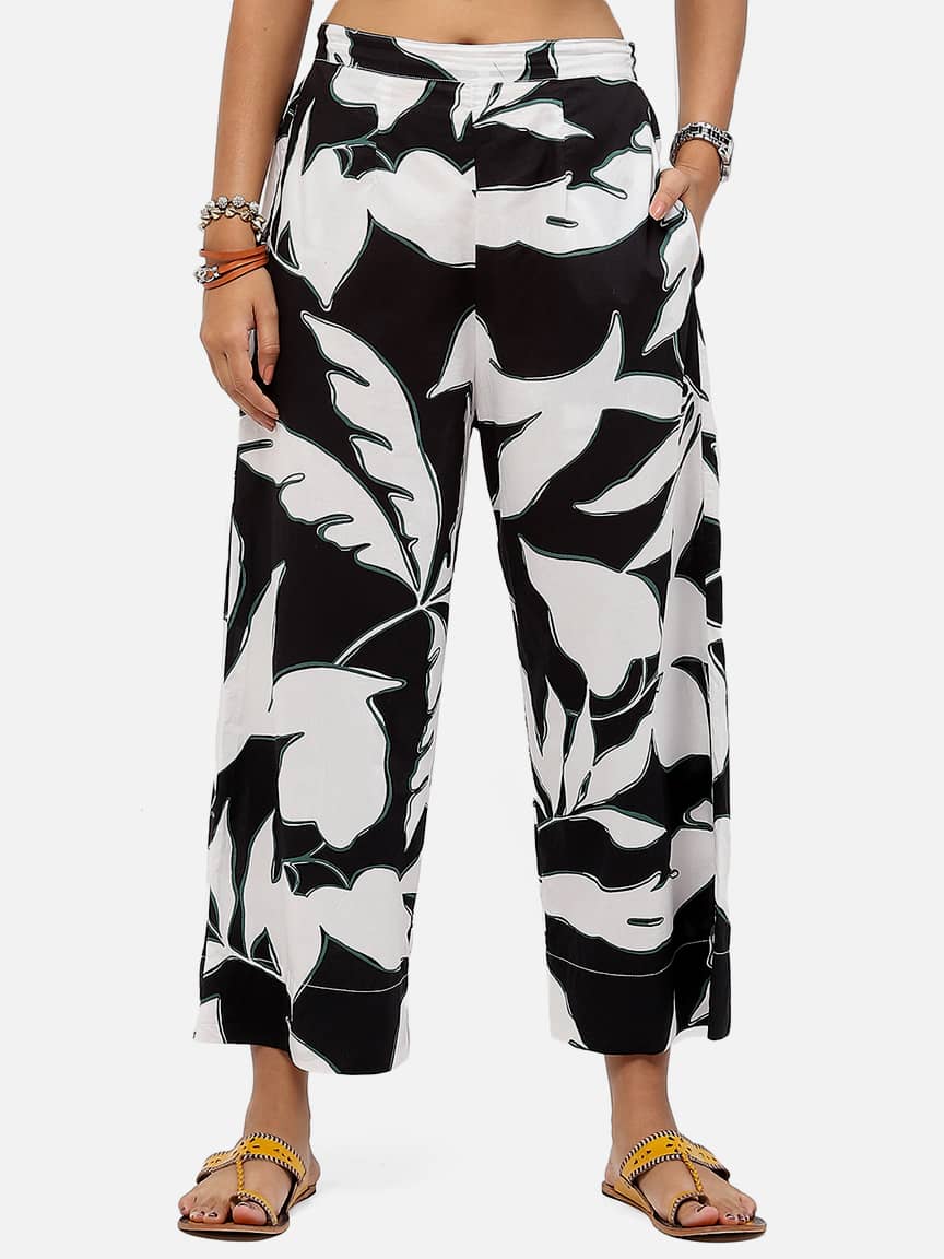 Alternative view of BaawRi Women's Black & White Printed Cotton Trouser