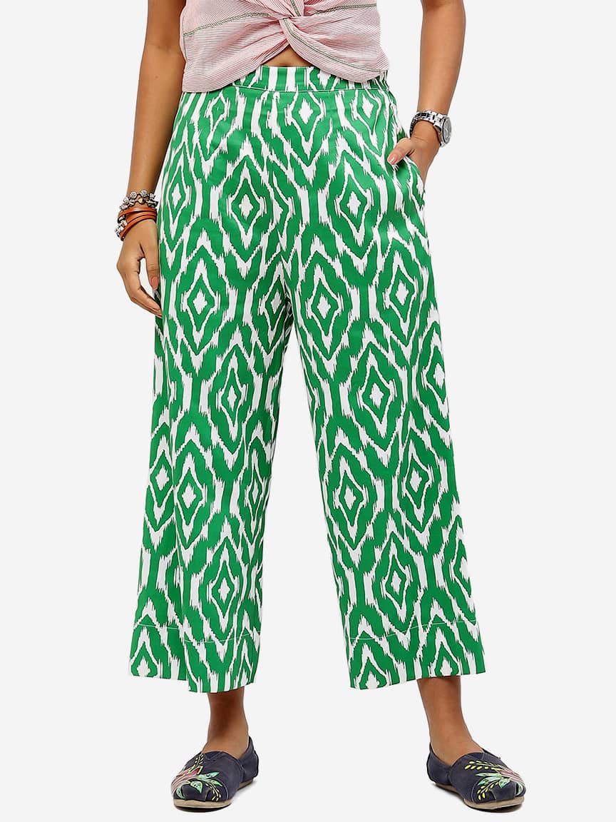 Alternative view of BaawRi Women's Green Printed Cotton Trouser