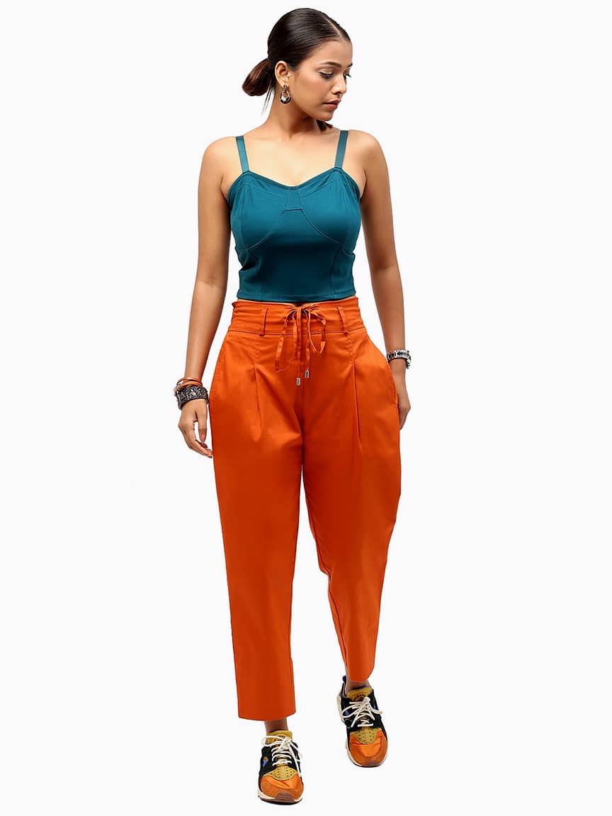 BaawRi Women's Teal Solid Color Viscose Top