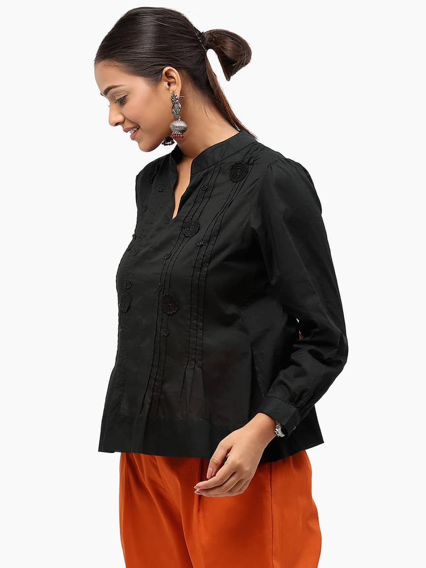 BaawRi Women's Black Color Cotton Top - Image 3
