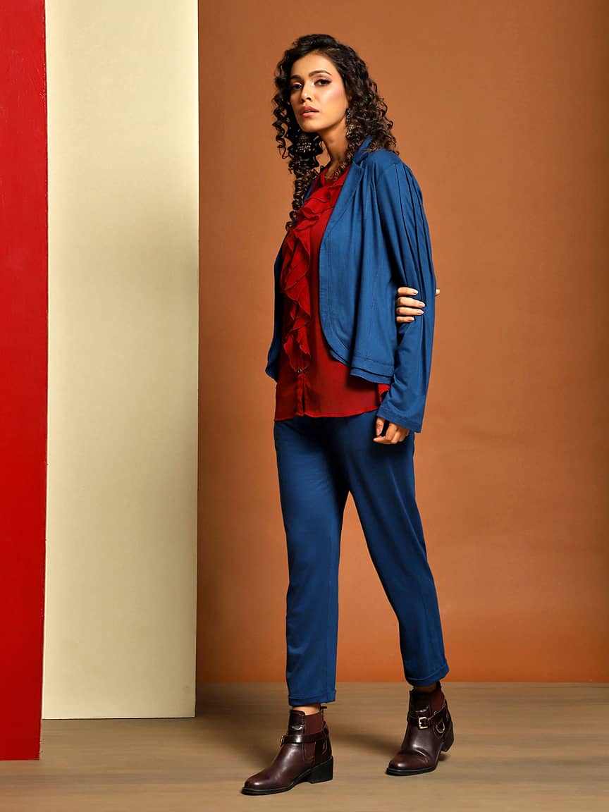 Alternative view of Stylish Cotton Viscose Elastane Jacket Set