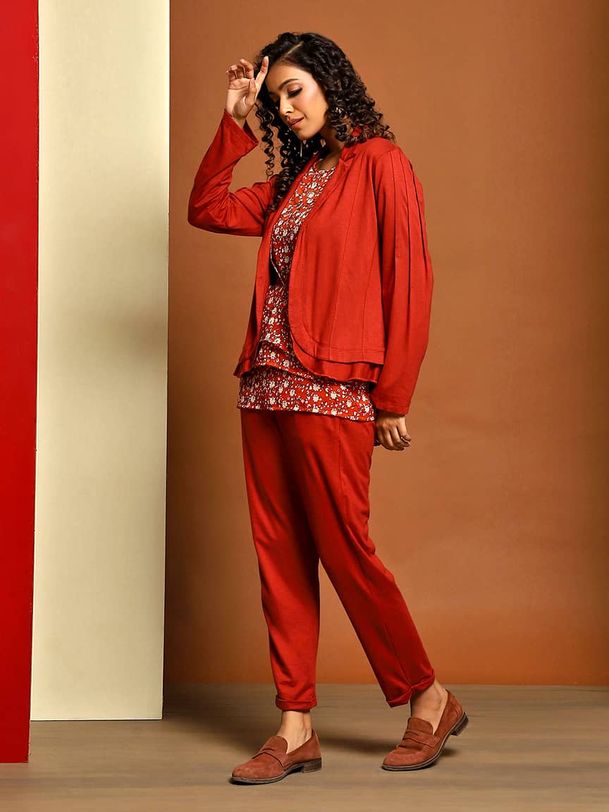 Alternative view of Stylish Cotton Viscose Elastane Jacket Set