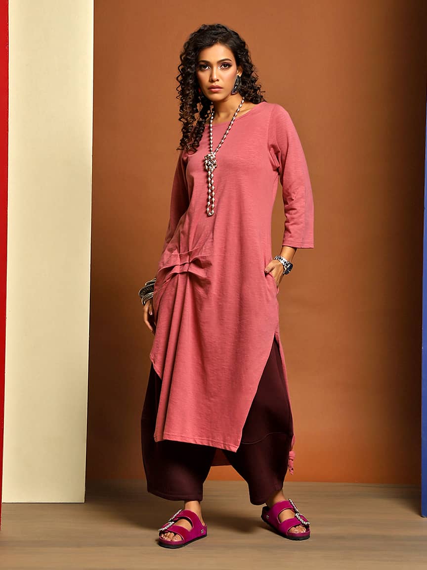 Stylish Midi Dress – Transformable into a Kurti Set for Ultimate Versatility
