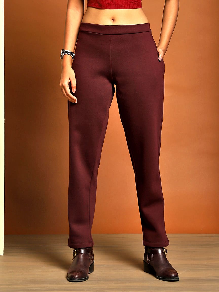 Alternative view of Cozy Soft Fleece Straight Pants - Your Winter Wardrobe Essential