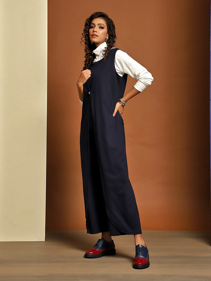 Alternative view of Elegant Sleeveless Jumpsuit in Fine French Terry