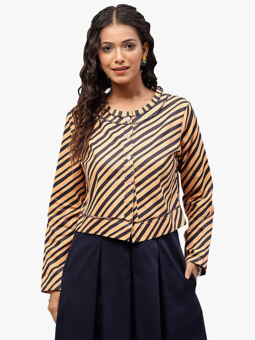 Alternative view of STYLE 15 YELLOW PRINT JACKET