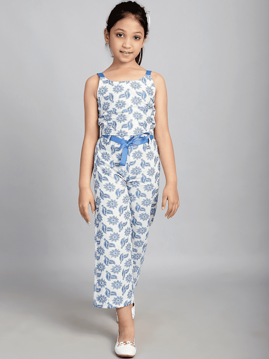 Baawri Girl Cotton Blue Printed Color 2 Pcs Cord Set