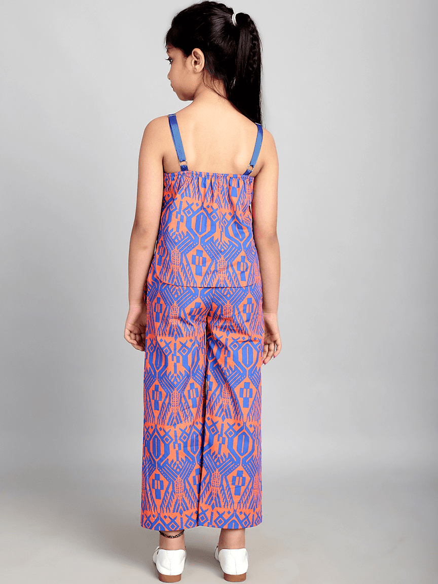 Alternative view of Baawri Girl Bohemian Printed Cotton 2 Pcs Top and Pant Set