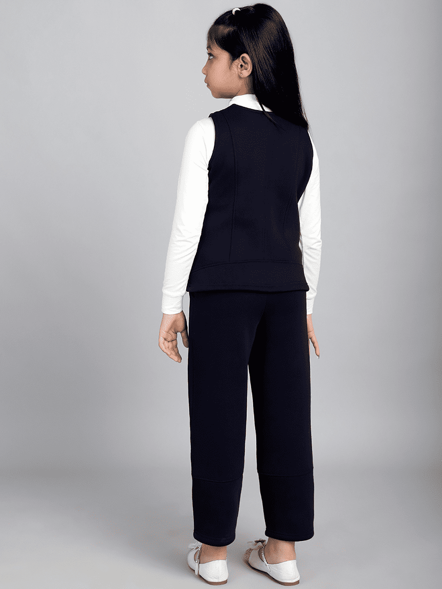 Alternative view of Baawri Girl Cozy Soft Fleece Navy Blue Color 2 Pcs Cord Set