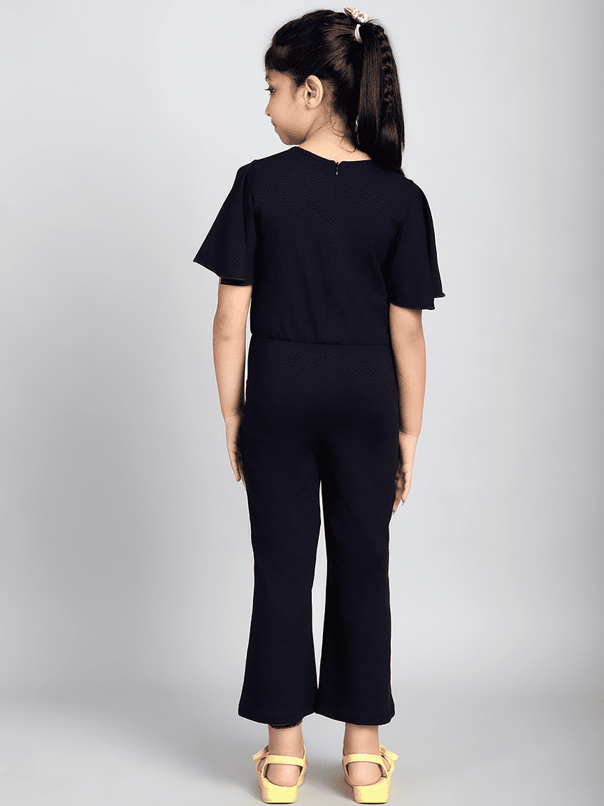 Alternative view of Baawri Girl Cotton Jersey Navy Color Jumpsuit