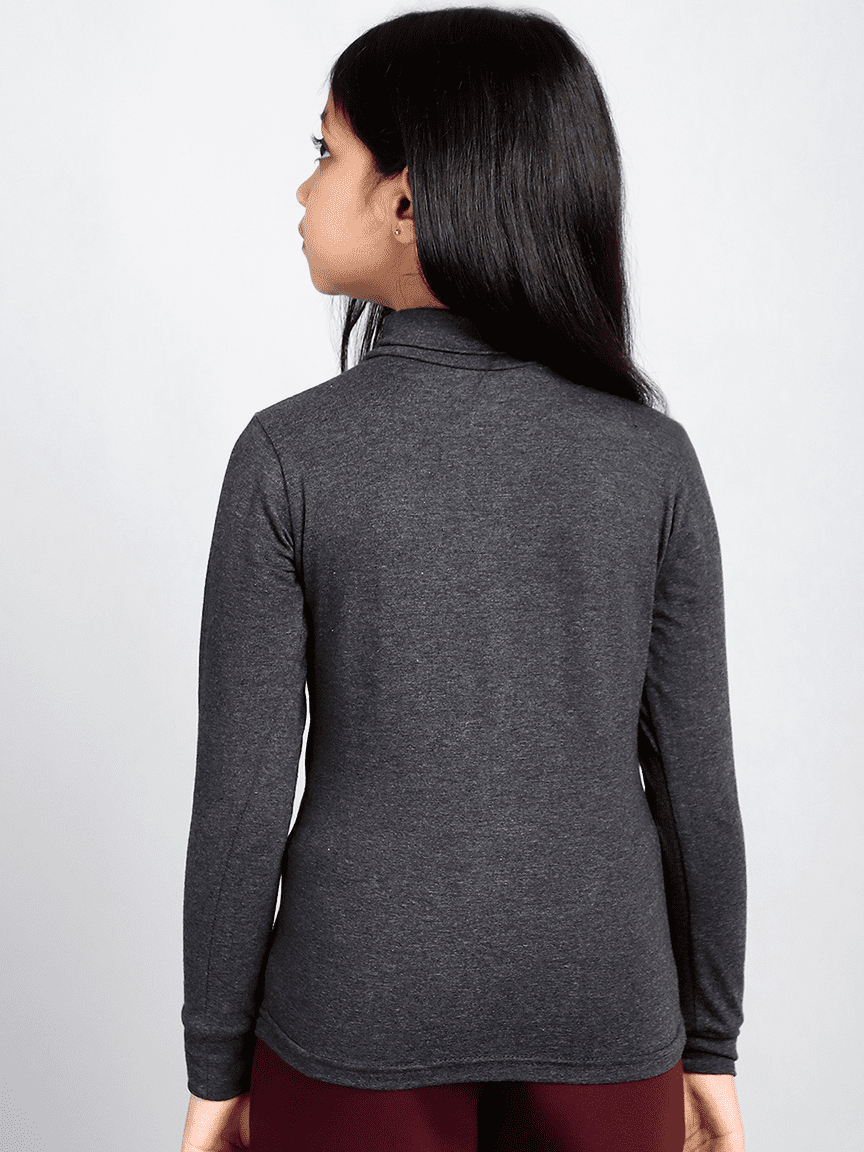 Alternative view of Baawri Girl Cotton Dark Melange Color Top