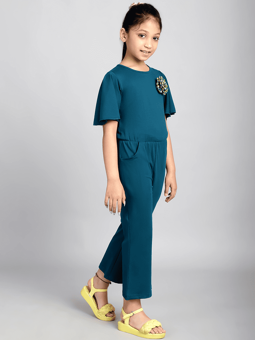 Baawri Girl Cotton Jersey Truq Color Jumpsuit - Image 4