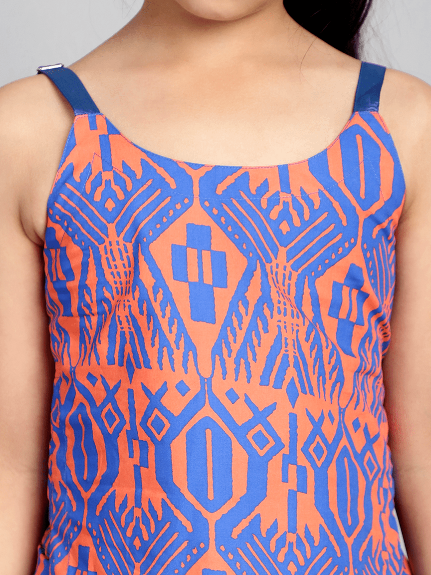 Baawri Girl Bohemian Printed Cotton 2 Pcs Top and Pant Set - Image 7