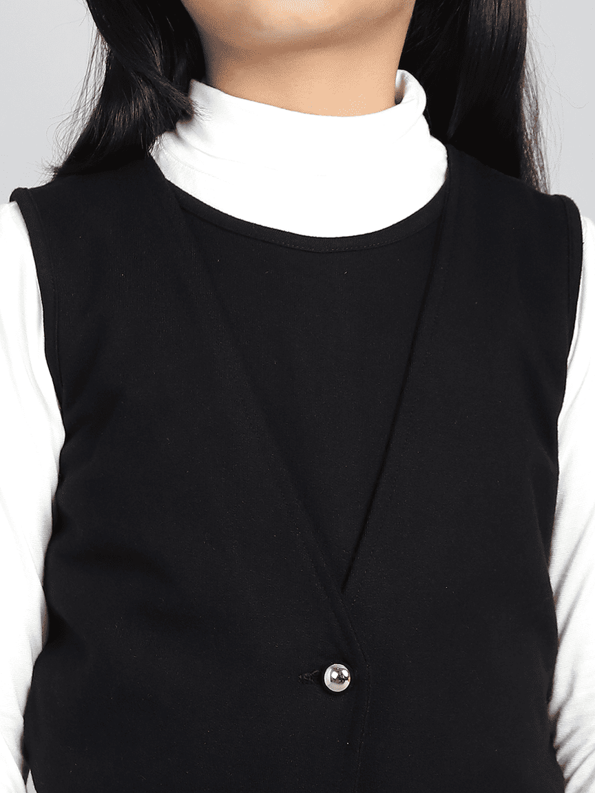 Baawri Girl Cotton Black Color Ankle Length Jumpsuit - Image 7