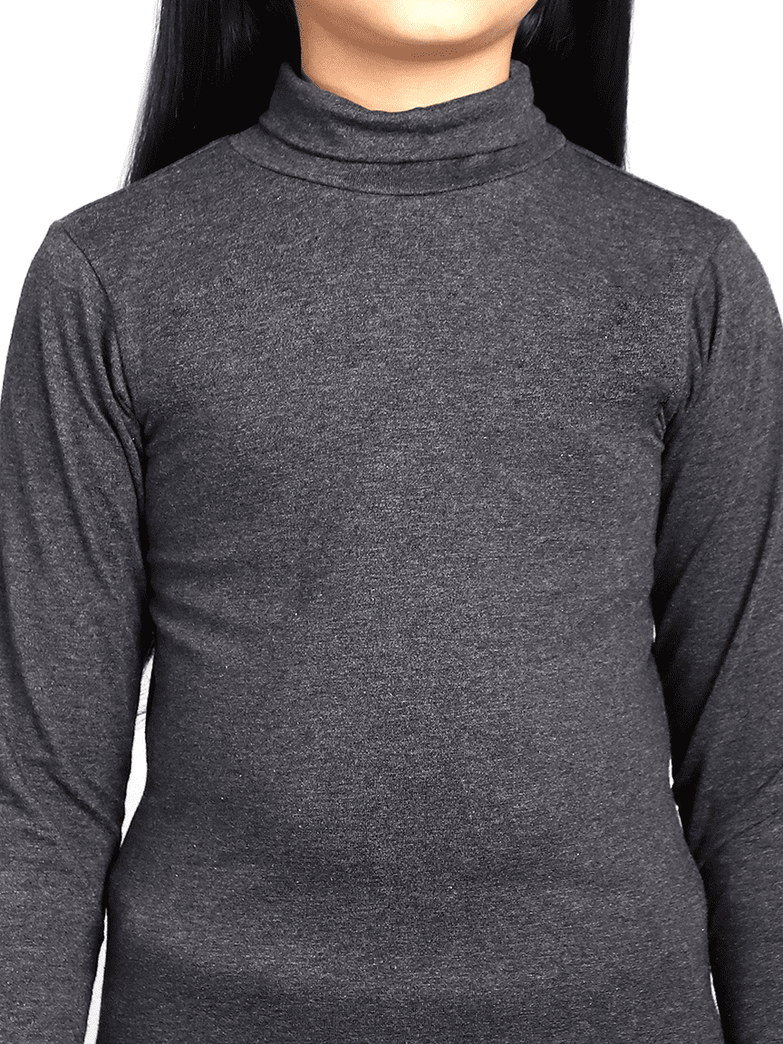 Baawri Girl Cotton Dark Melange Color Top - Image 7