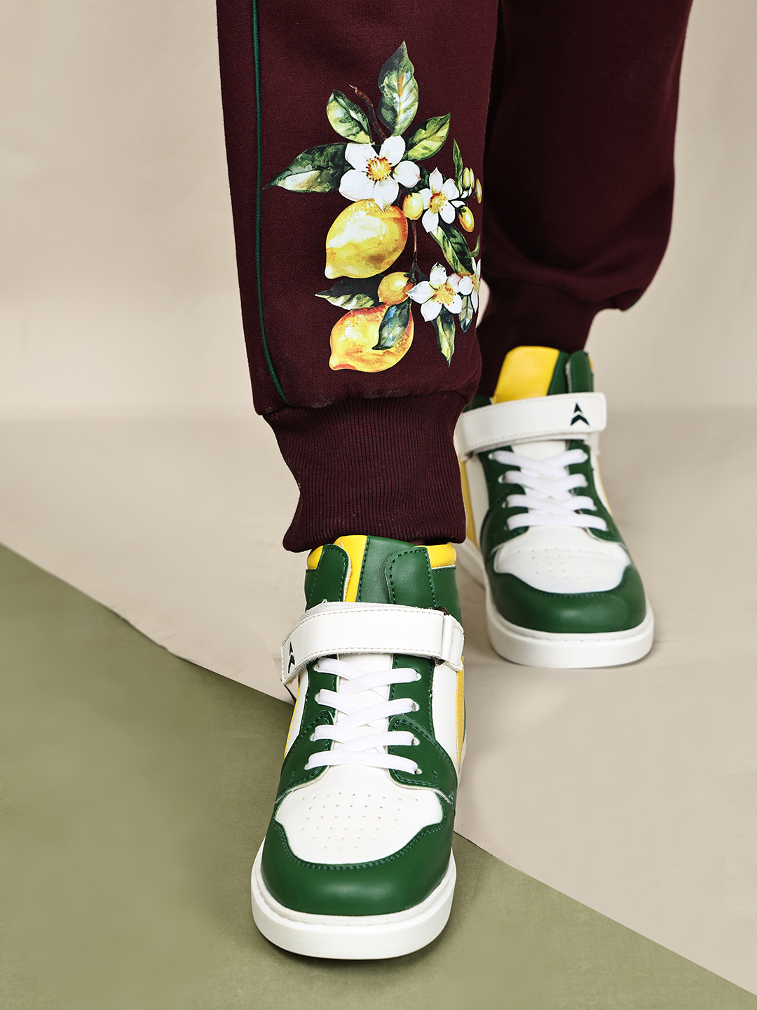 BaawRi Girls Wine Fleece Co-Ord Set with Lemon Print | Sweatshirt & Jogger Pants Winter Tracksuit - Image 7