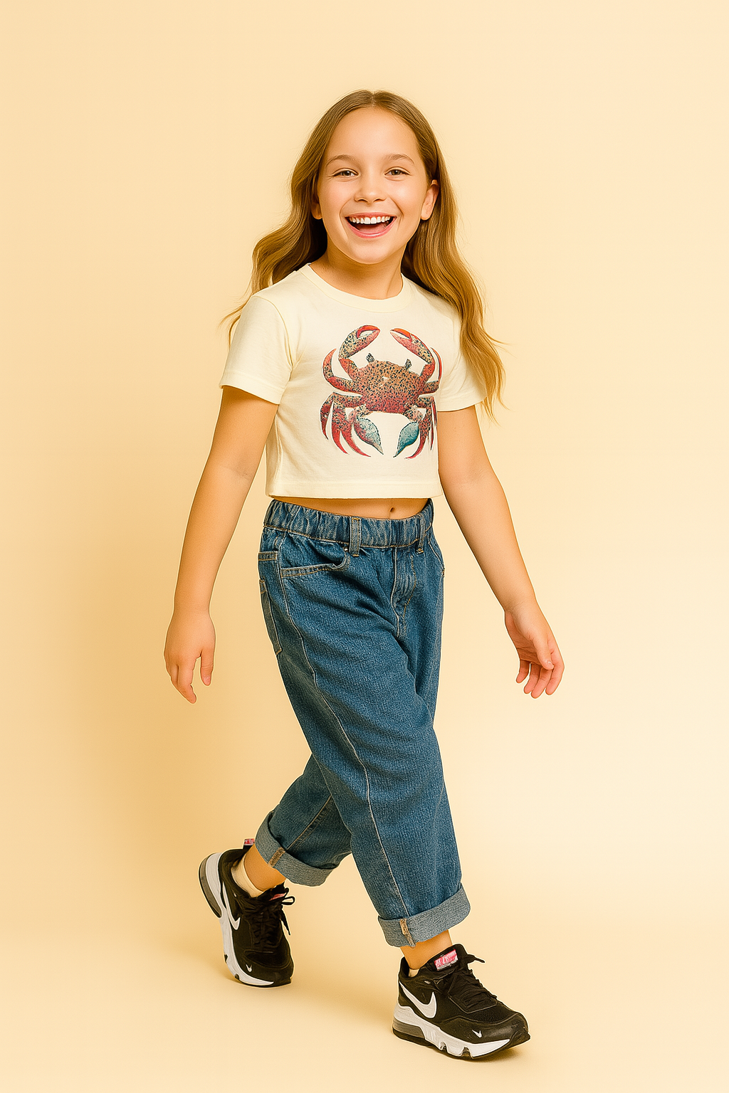 Alternative view of BaawRi Girl's Crabby Chic Crop Tee – Viscos