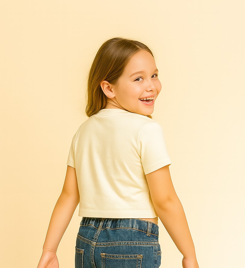 BaawRi Girl's Crabby Chic Crop Tee – Viscos - Image 5